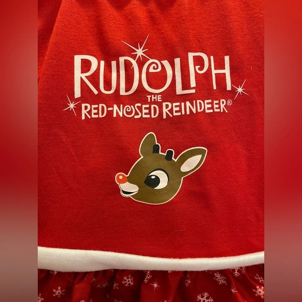NWT Rudolph The Red Nosed Reindeer Dog Christmas Dress Costume In‎ Size Med,
